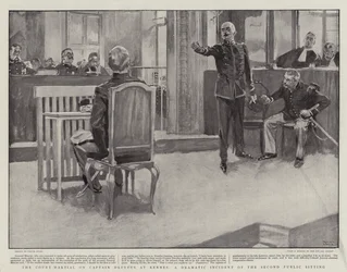 The Court-Martial on Captain Dreyfus at Rennes, a Dramatic Incident of the Second Public Sitting